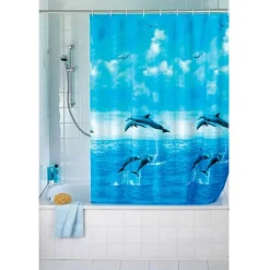 Wenko Dolphin PEVA Shower Curtain - W1800 X H2000mm