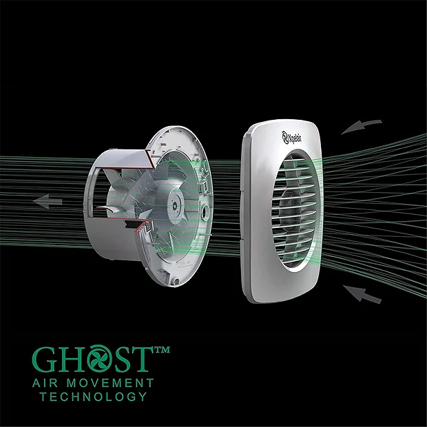 Xpelair Simply Silent Timer & Humidistat Square Extractor Fan 100mm 3 Xpelair Simply Silent Timer & Humidistat Square Extractor Fan 100mm