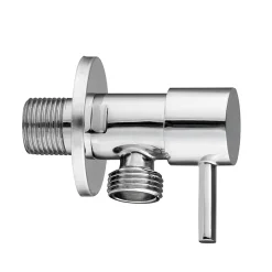 Cruze Bathroom Cruze Round Douche Shower Spray Kit With Shut-Off Valve Chrome