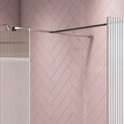 T-Piece For Arezzo Fluted Glass Wetroom Screens - Chrome -Bostik Shop fgcht d1