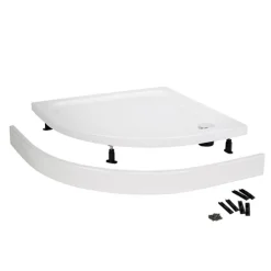 Nui Easy Plumb Shower Tray Panel And Leg Set (1200 X 1000 Curved Panel)