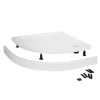 Nui Easy Plumb Shower Tray Panel And Leg Set (1000 X 1000 Curved Plinth) -Bostik Shop legdl