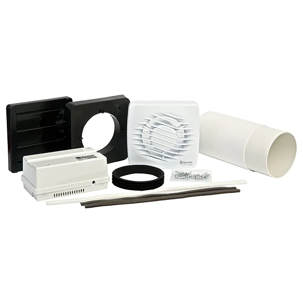 Xpelair Simply Silent Timer Square Extractor Fan With Fitting Kit 100mm 3 Xpelair Simply Silent Timer Square Extractor Fan With Fitting Kit 100mm