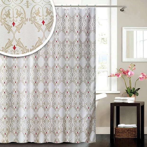 Victorian Plumbing Marquis W1800 X H1800mm Polyester Shower Curtain 3 Victorian Plumbing Marquis W1800 X H1800mm Polyester Shower Curtain