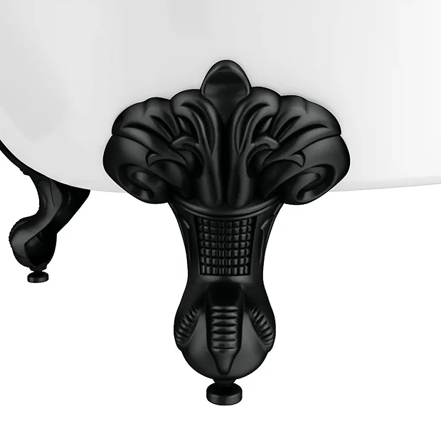 Victorian Plumbing Set Of 4 Matt Black Ball & Claw Feet For Roll Top Baths 3 Victorian Plumbing Set Of 4 Matt Black Ball & Claw Feet For Roll Top Baths