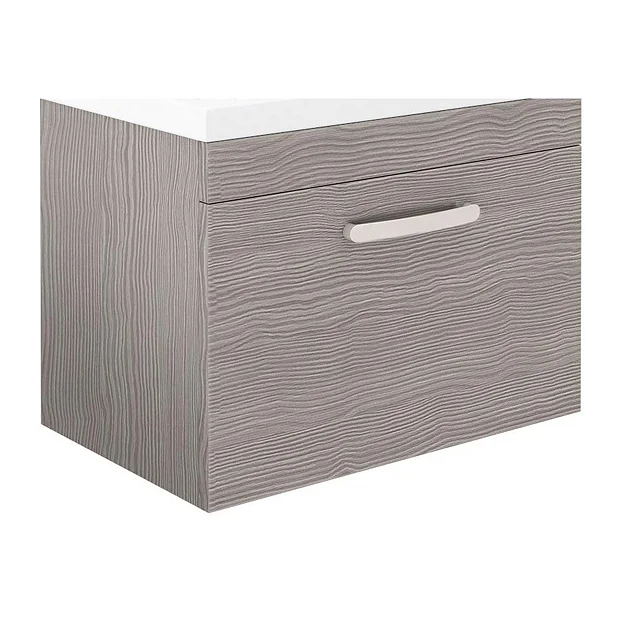 Victorian Plumbing Brooklyn 600mm Grey Avola Wall Hung Vanity Cabinet (excluding Basin) 4 Victorian Plumbing Brooklyn 600mm Grey Avola Wall Hung Vanity Cabinet (excluding Basin) - Image 2