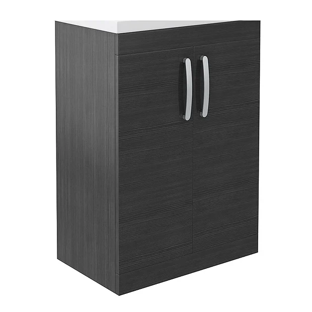 Victorian Plumbing Brooklyn 600mm Black Floor Standing Vanity Cabinet (excluding Basin) 3 Victorian Plumbing Brooklyn 600mm Black Floor Standing Vanity Cabinet (excluding Basin)