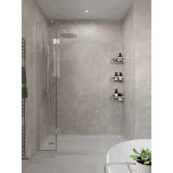 Multipanel Tile Effect Valmasino Marble H2400 X W598mm Bathroom Wall Panel - Hydrolock Tongue And Groove 9 Multipanel Tile Effect Valmasino Marble H2400 X W598mm Bathroom Wall Panel - Hydrolock Tongue And Groove -Bostik Shop mt074st1001 d1