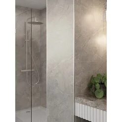 Multipanel Tile Effect Valmasino Marble H2400 X W598mm Bathroom Wall Panel - Hydrolock Tongue And Groove