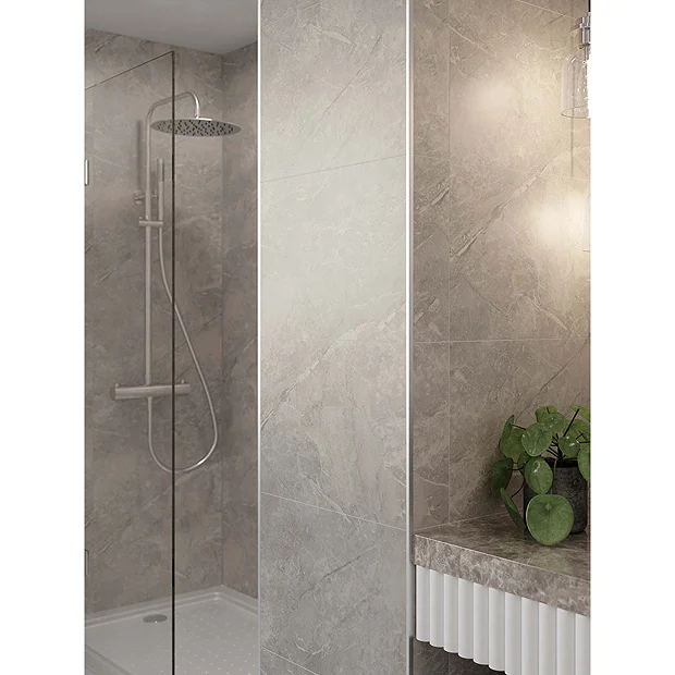 Multipanel Tile Effect Valmasino Marble H2400 X W598mm Bathroom Wall Panel - Hydrolock Tongue And Groove 3 Multipanel Tile Effect Valmasino Marble H2400 X W598mm Bathroom Wall Panel - Hydrolock Tongue And Groove