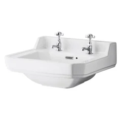 Victorian Plumbing Carlton/Richmond 500mm Small 2 Tap Hole Basin