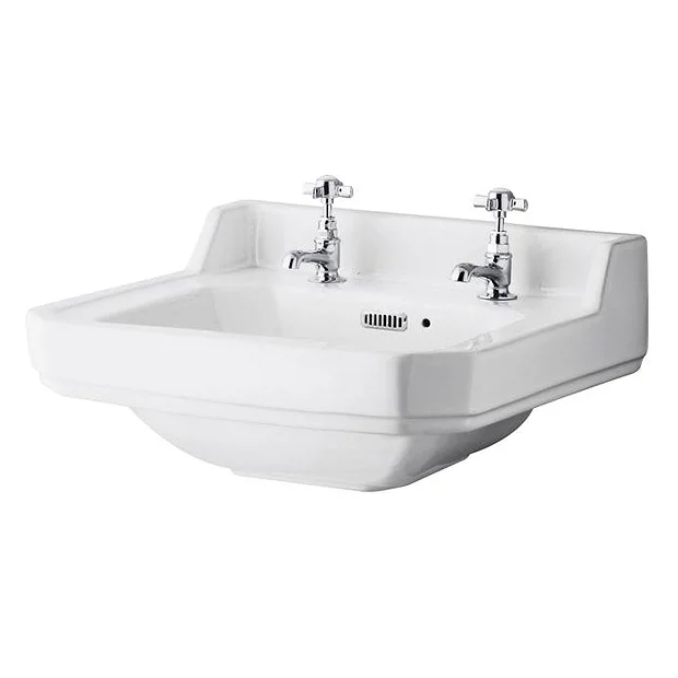 Victorian Plumbing Carlton/Richmond 500mm Small 2 Tap Hole Basin 3 Victorian Plumbing Carlton/Richmond 500mm Small 2 Tap Hole Basin