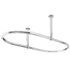 Old London - Chrome Oval Shower Curtain Rail With Middle Ceiling Mounts -Bostik Shop oldlondonchromeovalshowercurtainrailwithmiddlemountslda010l