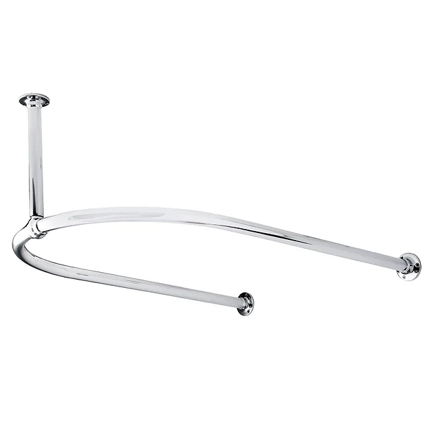 Old London - Chrome U-Shaped Shower Curtain Rail 3 Old London - Chrome U-Shaped Shower Curtain Rail