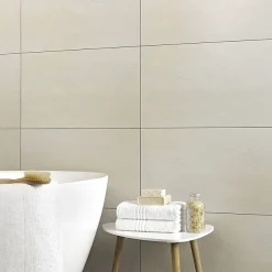 Victorian Plumbing Orion Beige 375 X 650mm Waterproof Wall Tile Shower Panels -Bostik Shop orwt842 l