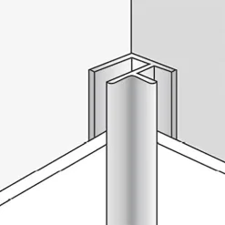 Victorian Plumbing Orion Aluminium 12-20mm Universal Corner Trim For Wall Tile Panels