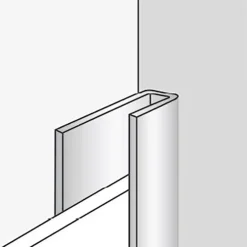 Victorian Plumbing Orion Black End Trim For Wall Tile Panels