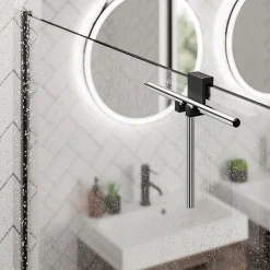 HIB Chrome Shower Squeegee + Rubber Holder