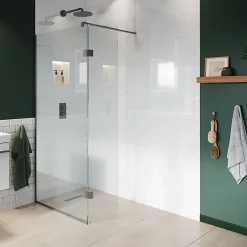 Victorian Plumbing Orion White Arctic Sparkle Shower Wall Panel - 2400 X 1000mm -Bostik Shop pvc2410arcw d2