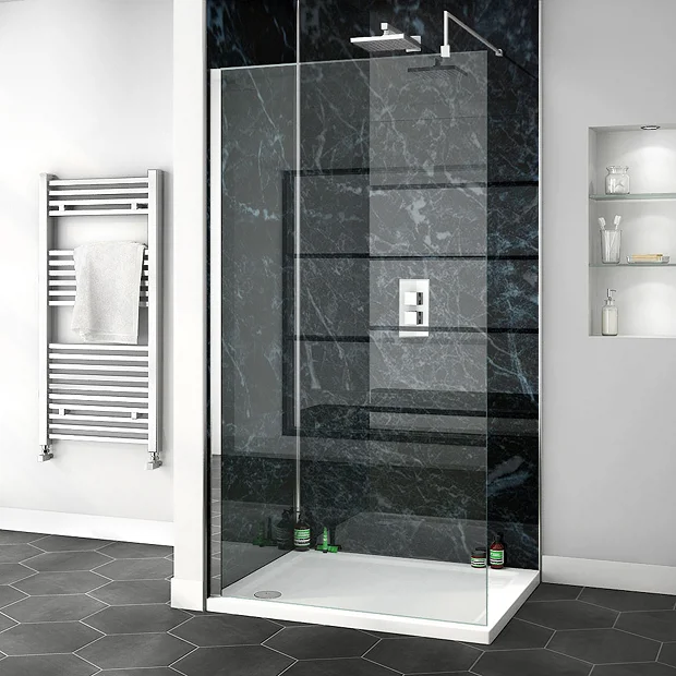 Victorian Plumbing Orion Black Marble Shower Wall Panel - 2400 X 1000mm 3 Victorian Plumbing Orion Black Marble Shower Wall Panel - 2400 X 1000mm