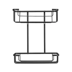 Croydex Matt Black Two Tier Cosmetic Shower Basket