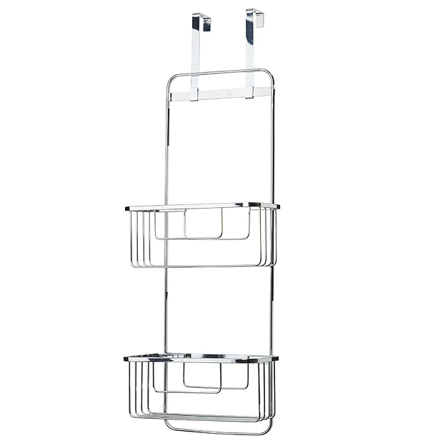Croydex Hanging Double Storage Basket - Chrome Plated 5 Croydex Hanging Double Storage Basket - Chrome Plated - Image 3