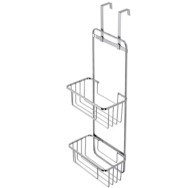 Croydex Hanging Double Storage Basket - Chrome Plated 7 Croydex Hanging Double Storage Basket - Chrome Plated - Image 5