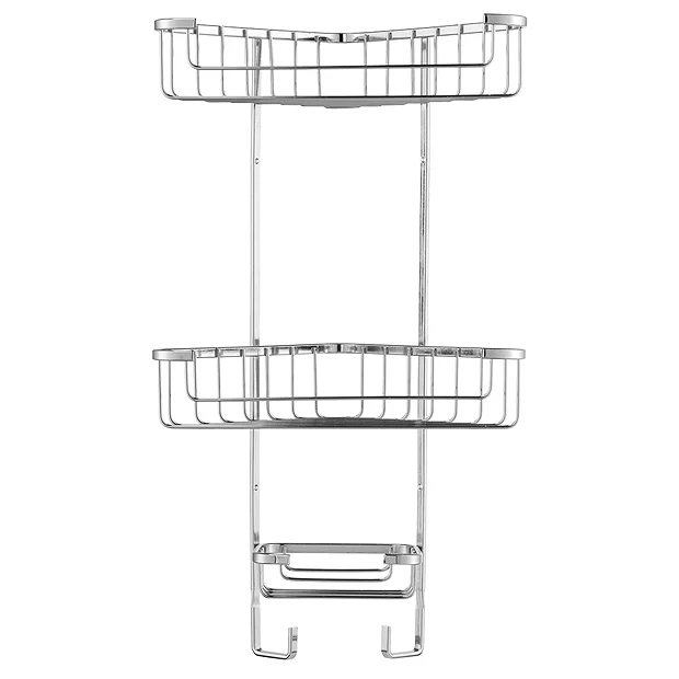 Croydex Corner Shower Storage Basket Chrome - 3 Tier 3 Croydex Corner Shower Storage Basket Chrome - 3 Tier