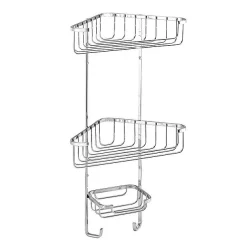 Croydex Stainless Steel 3-Tier Corner Basket 7 Croydex Stainless Steel 3-Tier Corner Basket -Bostik Shop qm392841 l