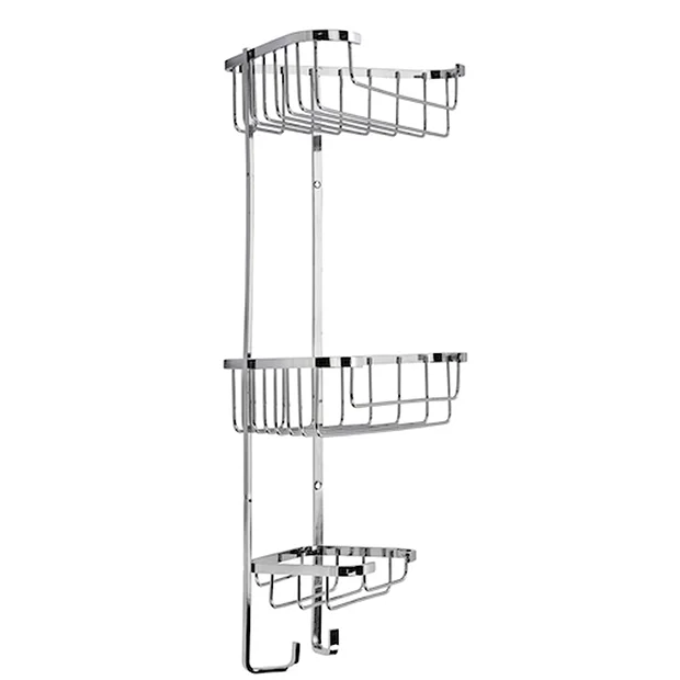 Croydex Stainless Steel 3-Tier Corner Basket 3 Croydex Stainless Steel 3-Tier Corner Basket