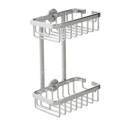 Croydex Slimline Aluminium Two Tier Shower Basket -Bostik Shop qm786041 l