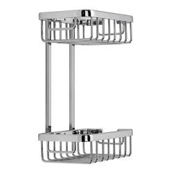 Croydex Slimline Aluminium Two Tier Shower Basket -Bostik Shop qm786041ai1