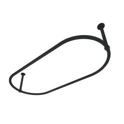 Chatsworth Traditional 1500 X 700mm Matt Black Oval Shower Curtain Rail