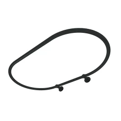 Chatsworth Traditional 1200 X 815mm Matt Black Oval Shower Curtain Rail