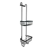 Roman Sh Roman Matt Black Double Hanging Shower Basket With Hooks -Bostik Shop rsb01b l