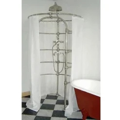 Victorian Plumbing Shower Curtain - White Polyester - W1800 X H2000mm