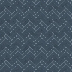 Showerwall Navy Herringbone Acrylic Waterproof Decorative Wall Panel
