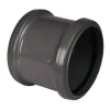 FloPlast 110mm Anthracite Grey Double Socket Pipe Coupling -Bostik Shop sp105ag l