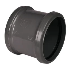 FloPlast 110mm Anthracite Grey Double Socket Pipe Coupling