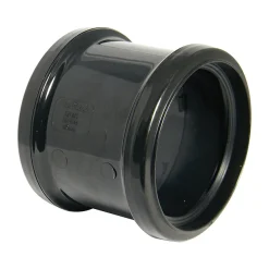 FloPlast 110mm Black Double Socket Pipe Coupling