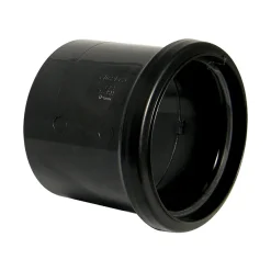 FloPlast 110mm Black Single Socket Pipe Coupling