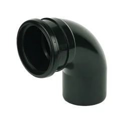 FloPlast 110mm Black 92.5° Single Socket Bend