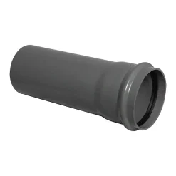 FloPlast 110mm X 3m Anthracite Grey Single Socket Soil Pipe