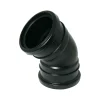 FloPlast 110mm Black 135° Double Socket Bend 1 FloPlast 110mm Black 135° Double Socket Bend -Bostik Shop sp563b l