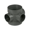 FloPlast 110mm Anthracite Grey Short Boss Pipe -Bostik Shop sp583ag l