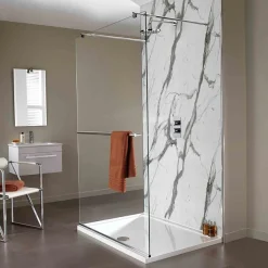 Showerwall Bianco Carrara Waterproof Decorative Wall Panel - Various Size Options -Bostik Shop swbiacar d2