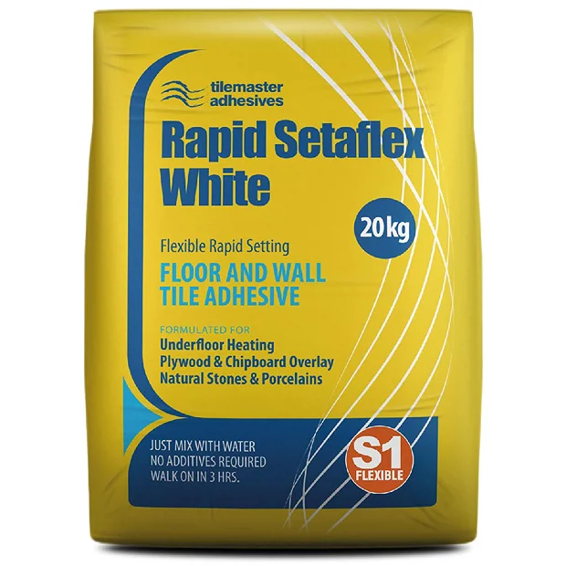 Tilemaster Adhesives - 20kg Rapid Setaflex Floor & Wall Tile Adhesive - White 3 Tilemaster Adhesives - 20kg Rapid Setaflex Floor & Wall Tile Adhesive - White