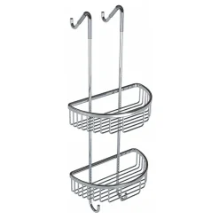 Toreno Chrome 2-Tier Hanging Shower Caddy