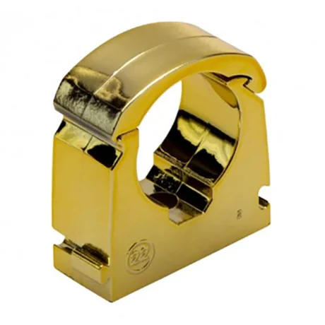 Talon 15mm Gold Effect Hinged Pipe Clips (Pack Of 10) 3 Talon 15mm Gold Effect Hinged Pipe Clips (Pack Of 10)