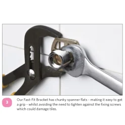 Nuie Fast-Fit Bracket For Bar Thermostats -Bostik Shop ultrachromewallmountedfixingsa3153